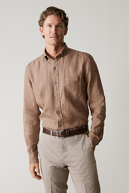 Regular Fit Delave Linen Shirt Regular Fit Delave Linen Shirt