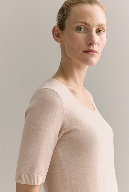 Merino Cashmere Knit T-shirt