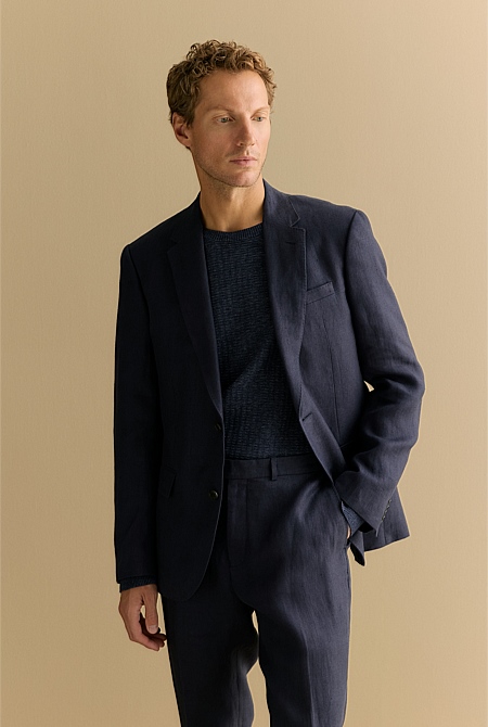 Regular Fit Belgian Linen Blazer