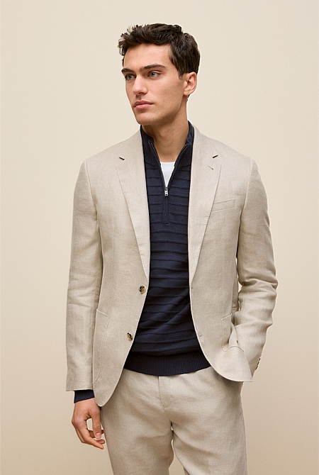 Regular Fit Belgian Linen Blazer