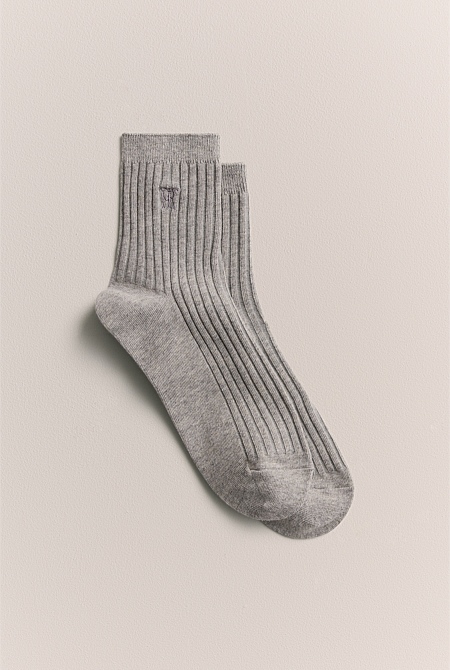 Monogram Rib Crew Sock