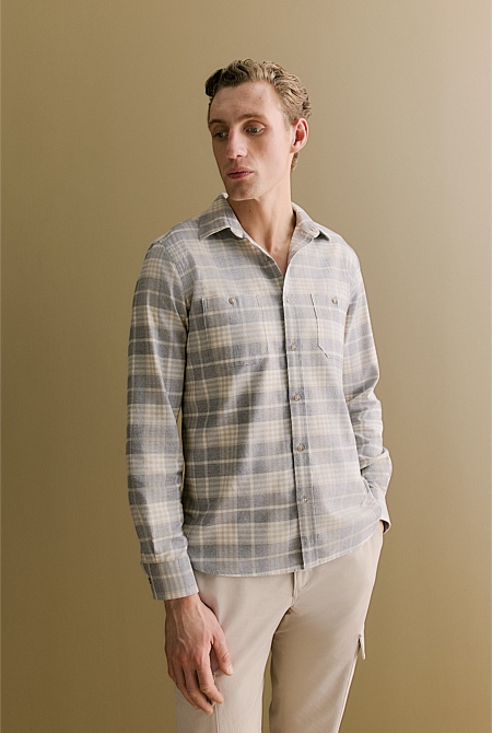 Regular Fit Jaspe Cotton Check Shirt