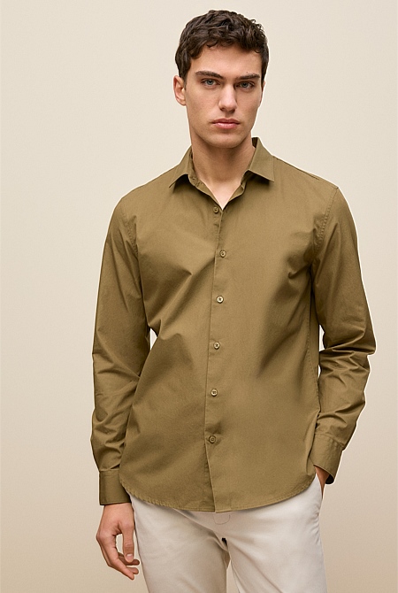 Tailored Fit Cotton Poplin Shirt