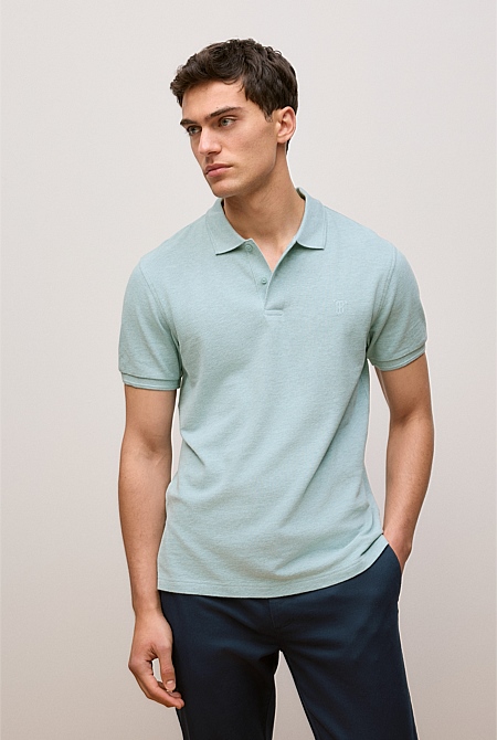 Pique Marle Monogram Polo