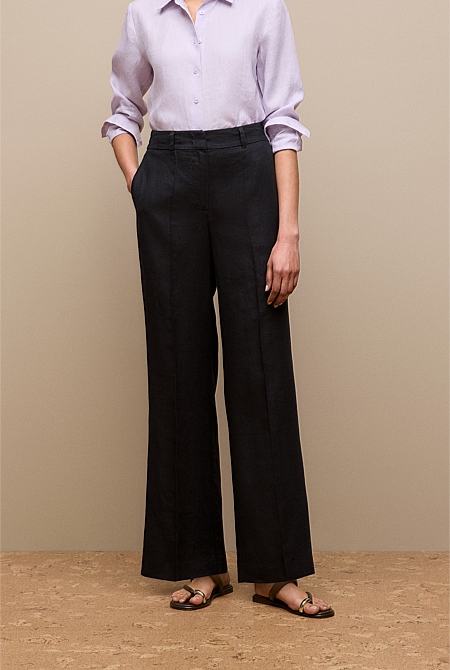 Linen Pintucked Pant