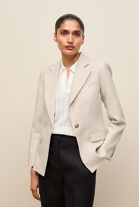 Linen Tailored Blazer