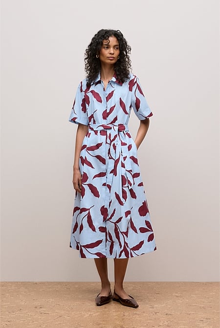 Karra Cotton Poplin Shirt Dress