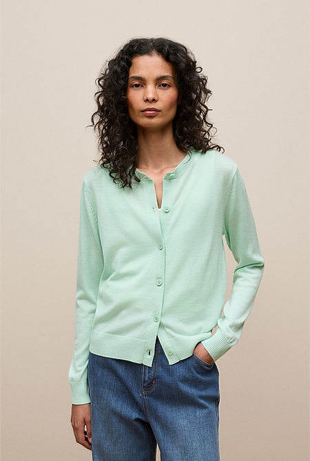 Merino Classic Crew Cardigan