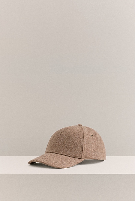 Leo Wool Blend Monogram Cap
