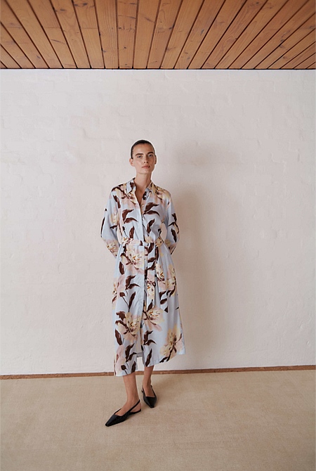 Camellia Shirt Dress