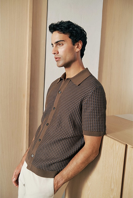 Jacquard Geo Knit Shirt Jacquard Geo Knit Shirt
