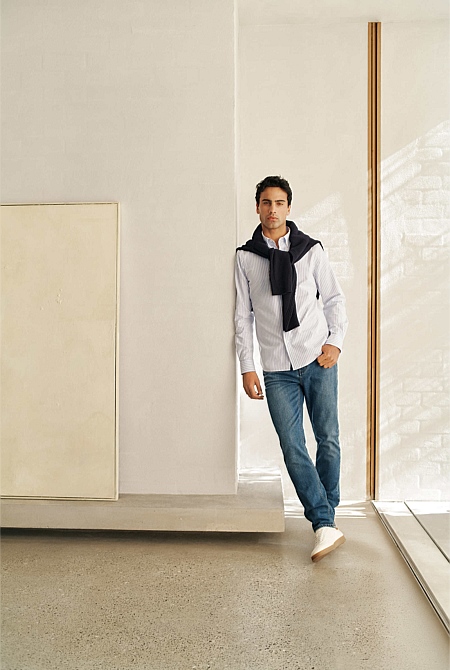 Regular Fit Wide Stripe Oxford Shirt Regular Fit Wide Stripe Oxford Shirt