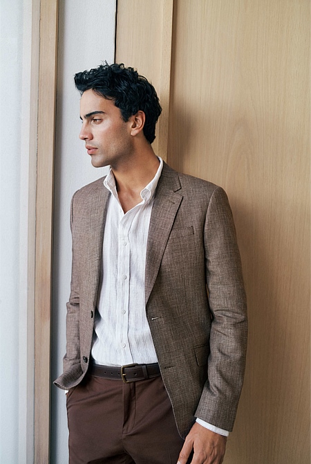 Linen Cotton Textured Blazer Linen Cotton Textured Blazer