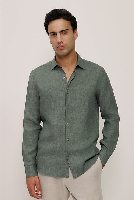 Tailored Fit Delave Linen Shirt Tailored Fit Delave Linen Shirt