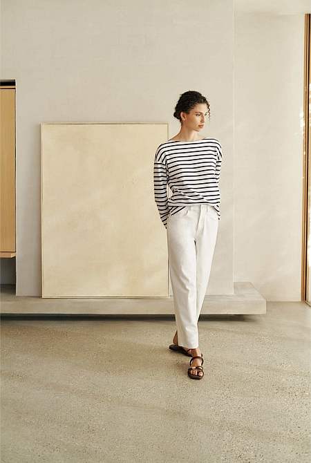 Australian Cotton Breton Stripe Long Sleeve T-shirt Australian Cotton Breton Stripe Long Sleeve T-shirt