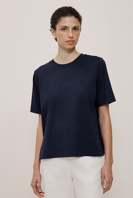 Modal Cotton Boxy Crew T-shirt
