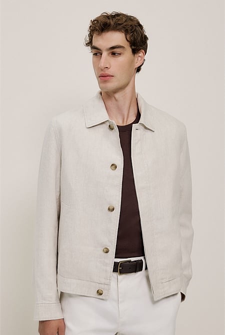 Linen Harrington Jacket Linen Harrington Jacket