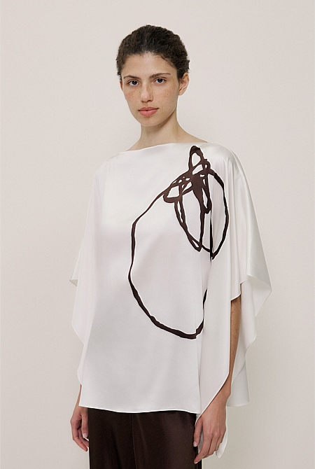 Camie Lyons x Trenery Silk Top