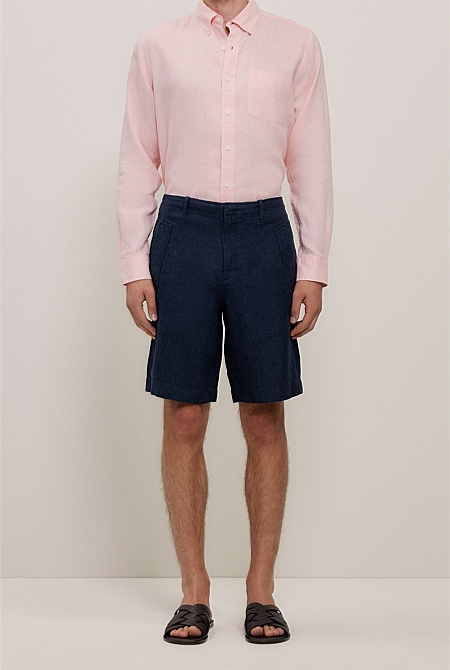 Yarn Dyed Linen Relaxed Short