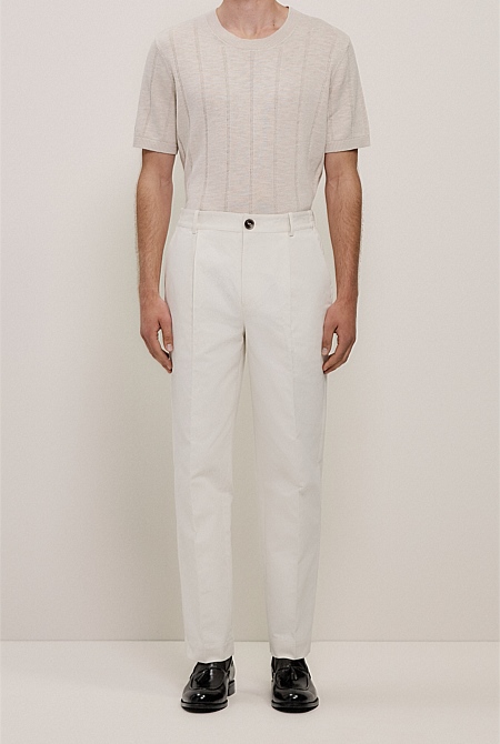 Cotton Blend Pleat Front Pant Cotton Blend Pleat Front Pant