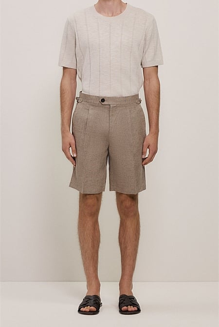 Yarn Dyed Linen Tailored Short Yarn Dyed Linen Tailored Short