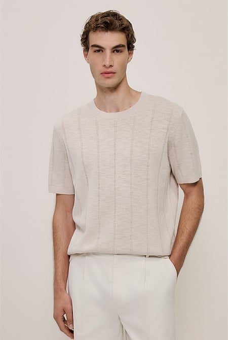 Linen Cotton Slub Knit T-shirt Linen Cotton Slub Knit T-shirt