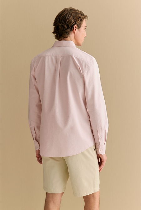 Regular Fit Yarn Dyed Cotton Monogram Oxford Shirt Regular Fit Yarn Dyed Cotton Monogram Oxford Shirt