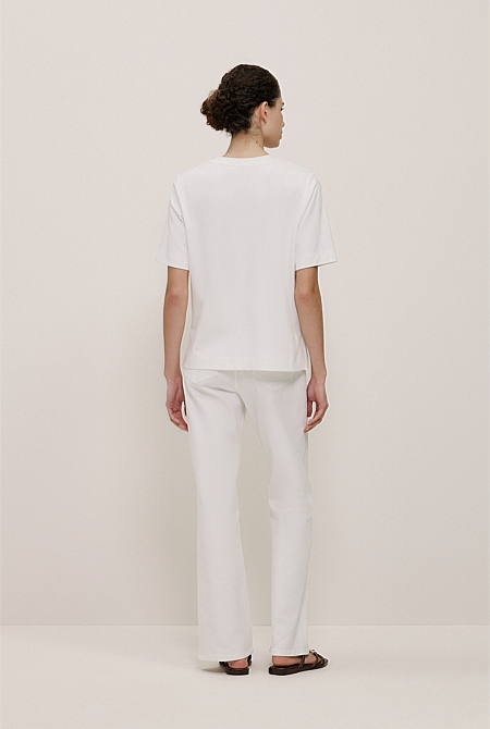 Modal Cotton Boxy Crew T-shirt Modal Cotton Boxy Crew T-shirt