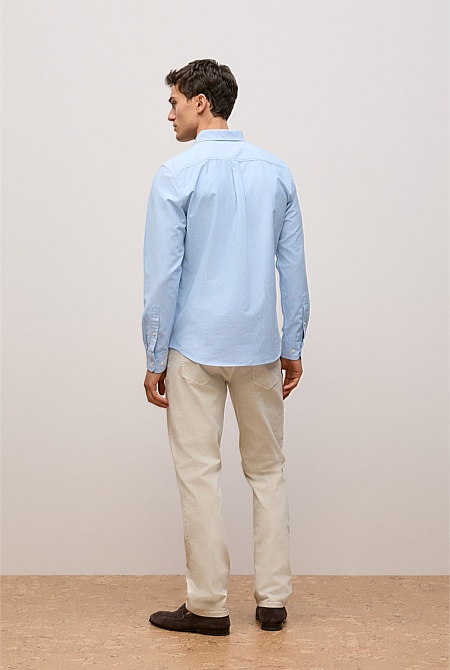 Regular Fit Yarn Dyed Cotton Monogram Oxford Shirt Regular Fit Yarn Dyed Cotton Monogram Oxford Shirt