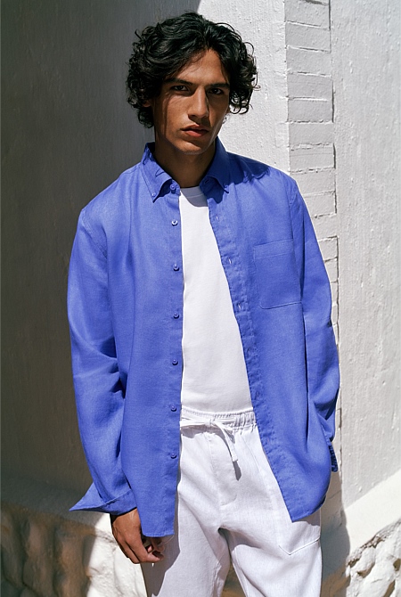 Regular Fit Linen Classic Long Sleeve Shirt Regular Fit Linen Classic Long Sleeve Shirt