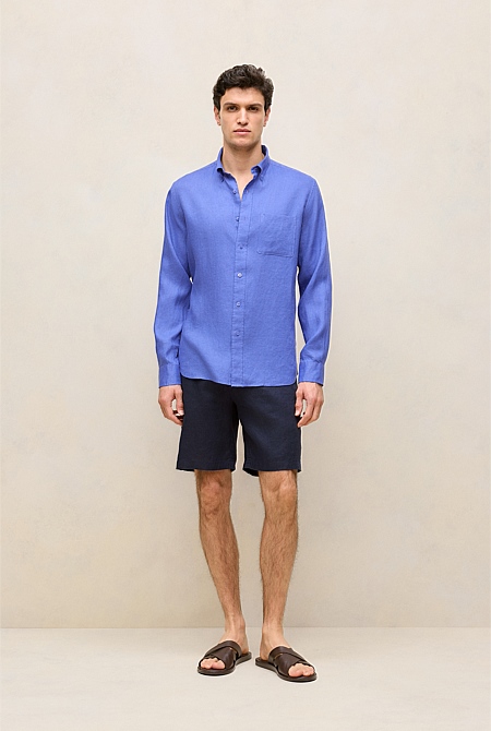 Regular Fit Linen Classic Long Sleeve Shirt Regular Fit Linen Classic Long Sleeve Shirt