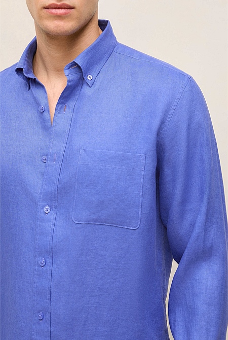 Regular Fit Linen Classic Long Sleeve Shirt Regular Fit Linen Classic Long Sleeve Shirt