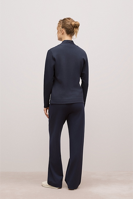 Jacquard Shawl Neck Sweat Jacquard Shawl Neck Sweat