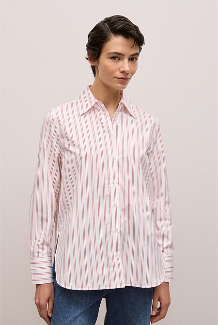 Poplin Twin Stripe Shirt Poplin Twin Stripe Shirt