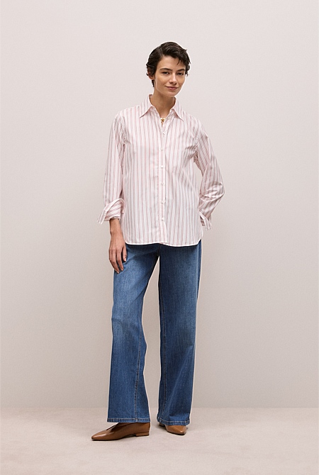 Poplin Twin Stripe Shirt Poplin Twin Stripe Shirt