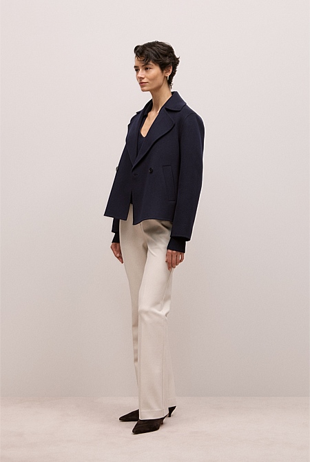 Merino Open Collar Knit Merino Open Collar Knit