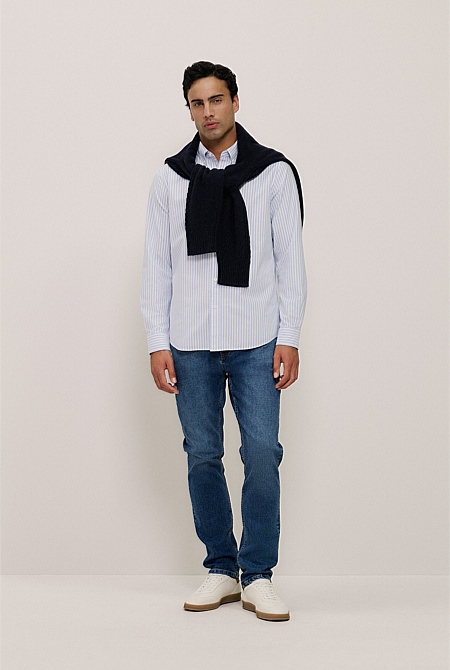 Regular Fit Wide Stripe Oxford Shirt Regular Fit Wide Stripe Oxford Shirt
