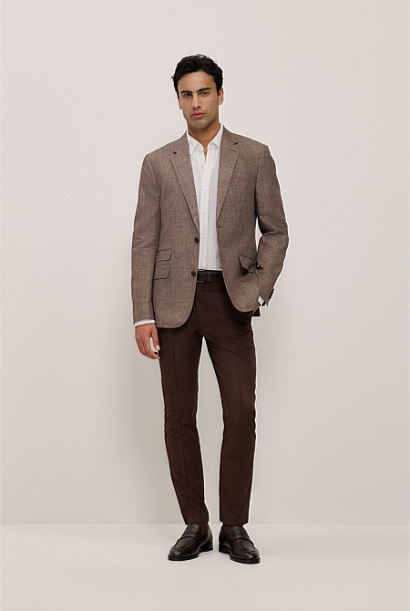 Linen Cotton Textured Blazer Linen Cotton Textured Blazer