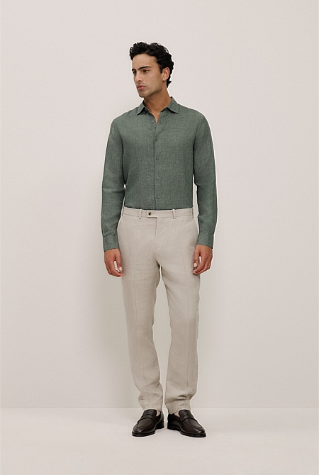 Tailored Fit Delave Linen Shirt Tailored Fit Delave Linen Shirt