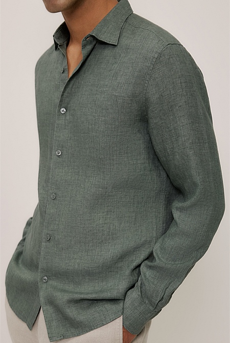 Tailored Fit Delave Linen Shirt Tailored Fit Delave Linen Shirt