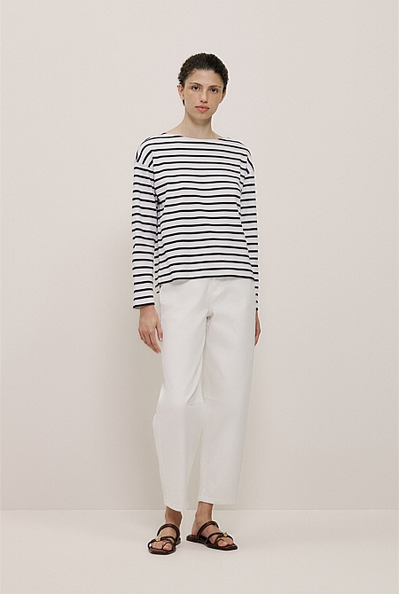 Australian Cotton Breton Stripe Long Sleeve T-shirt Australian Cotton Breton Stripe Long Sleeve T-shirt