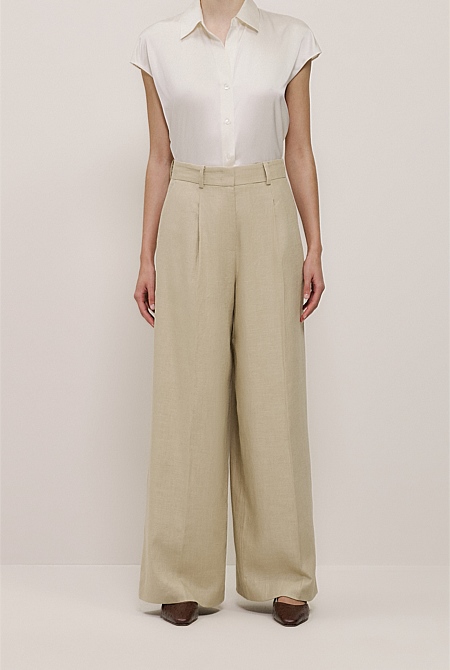 Textured Wide Leg Pant Textured Wide Leg Pant