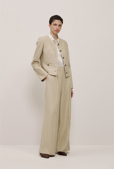 Textured Wide Leg Pant Textured Wide Leg Pant