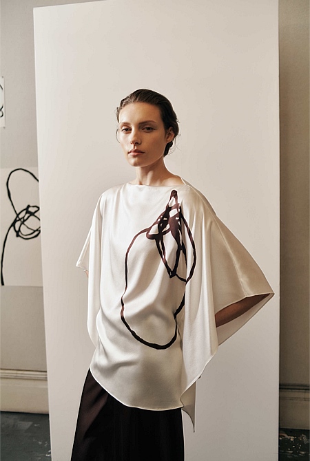 Camie Lyons x Trenery Silk Top Camie Lyons x Trenery Silk Top