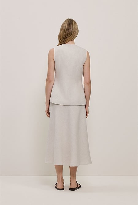 Linen Tailored Vest Linen Tailored Vest