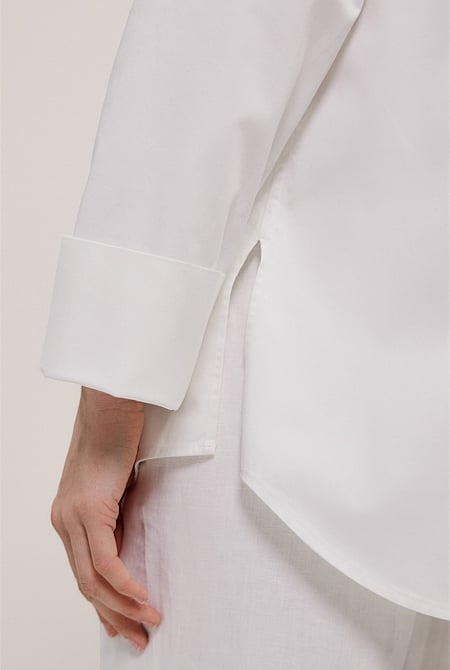 Poplin Relaxed Longline Shirt Poplin Relaxed Longline Shirt