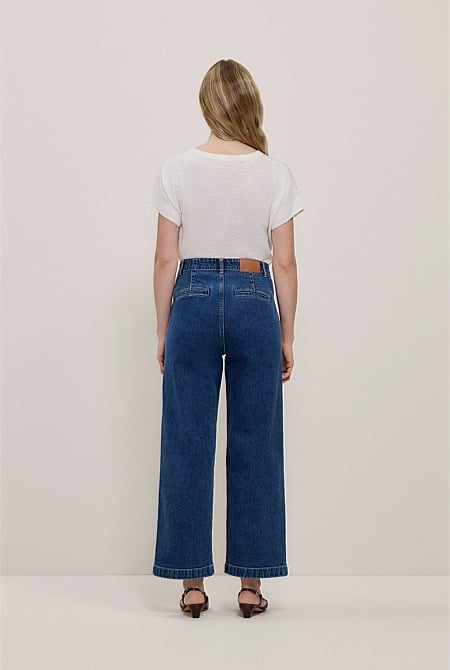 Denim High Rise Tailored Pant Denim High Rise Tailored Pant