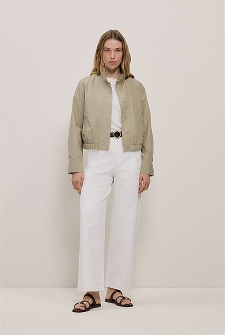 Australian Cotton Blend Denim High Rise Tailored Pant Australian Cotton Blend Denim High Rise Tailored Pant