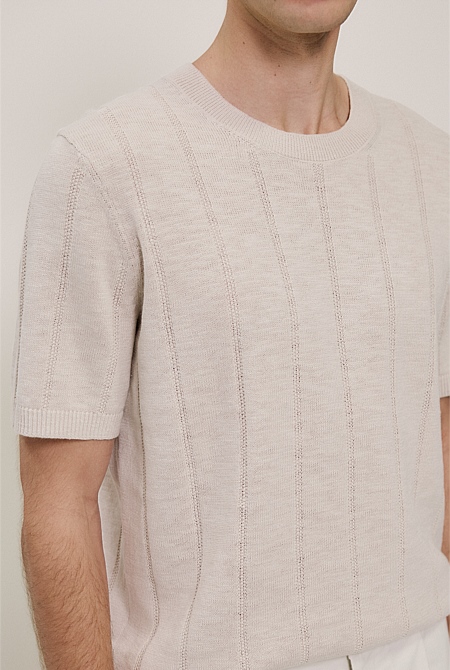 Linen Cotton Slub Knit T-shirt Linen Cotton Slub Knit T-shirt