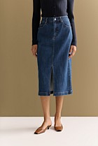 Australian Cotton Blend Classic Denim Skirt